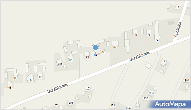 Krępiec, Jarzębinowa, 84, mapa Krępiec