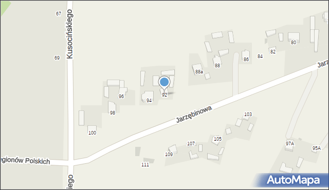 Krępiec, Jarzębinowa, 92, mapa Krępiec