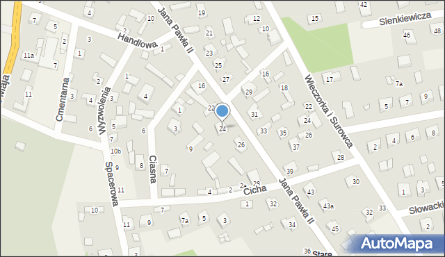 Kroczyce, Jana Pawła II, 24, mapa Kroczyce