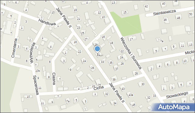 Kroczyce, Jana Pawła II, 31/2, mapa Kroczyce