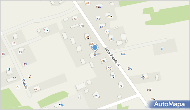 Kroczyce, Jana Pawła II, 66, mapa Kroczyce