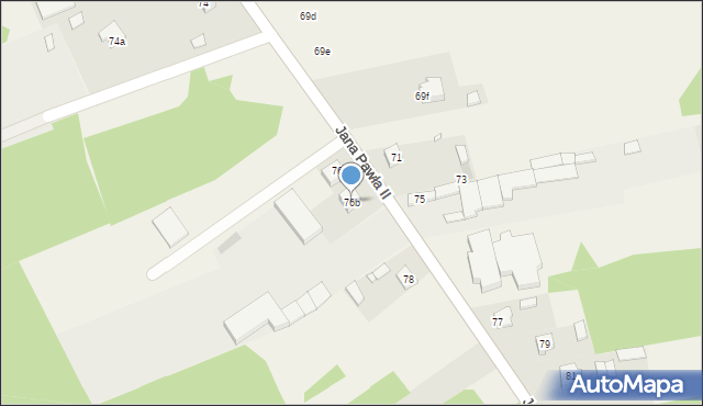 Kroczyce, Jana Pawła II, 76b, mapa Kroczyce