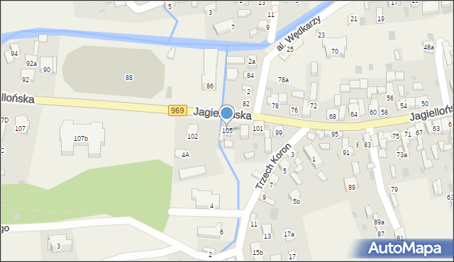 Krościenko nad Dunajcem, Jagiellońska, 105, mapa Krościenko nad Dunajcem