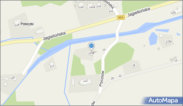 Krościenko nad Dunajcem, Jagiellońska, 113a, mapa Krościenko nad Dunajcem