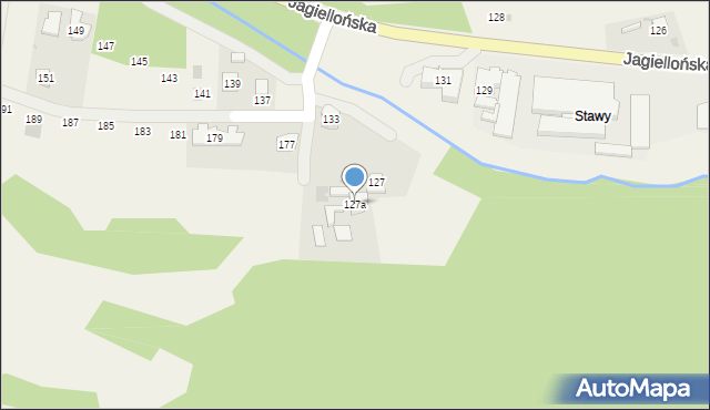 Krościenko nad Dunajcem, Jagiellońska, 127a, mapa Krościenko nad Dunajcem