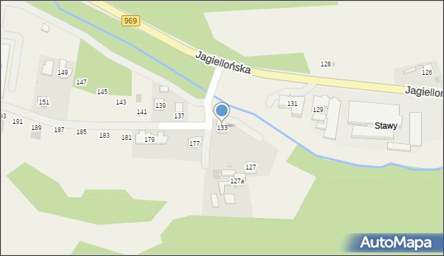 Krościenko nad Dunajcem, Jagiellońska, 133, mapa Krościenko nad Dunajcem