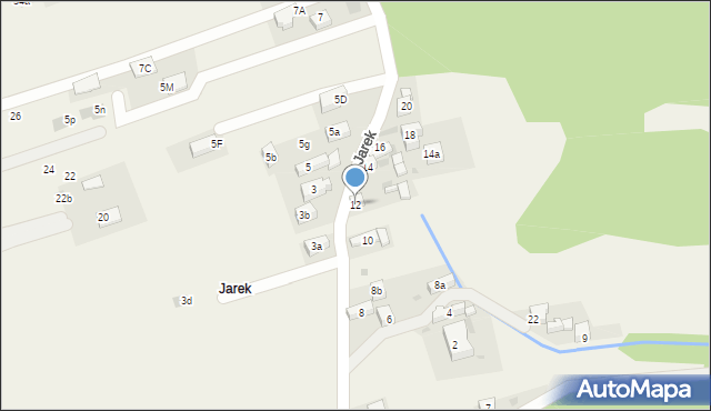 Krościenko nad Dunajcem, Jarek, 12, mapa Krościenko nad Dunajcem