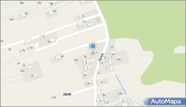 Krościenko nad Dunajcem, Jarek, 5a, mapa Krościenko nad Dunajcem