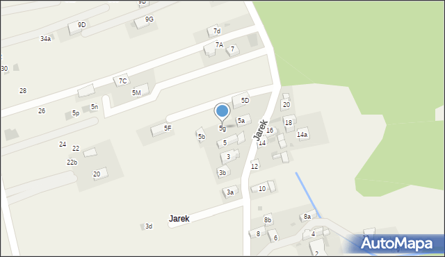 Krościenko nad Dunajcem, Jarek, 5g, mapa Krościenko nad Dunajcem