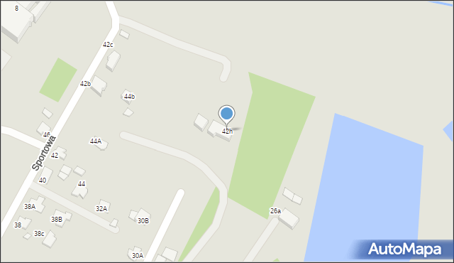 Krosno, Jasna, 42h, mapa Krosna