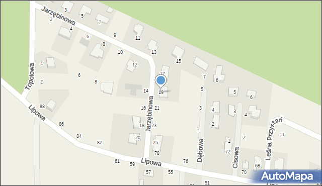 Kruszyn Krajeński, Jarzębinowa, 19, mapa Kruszyn Krajeński