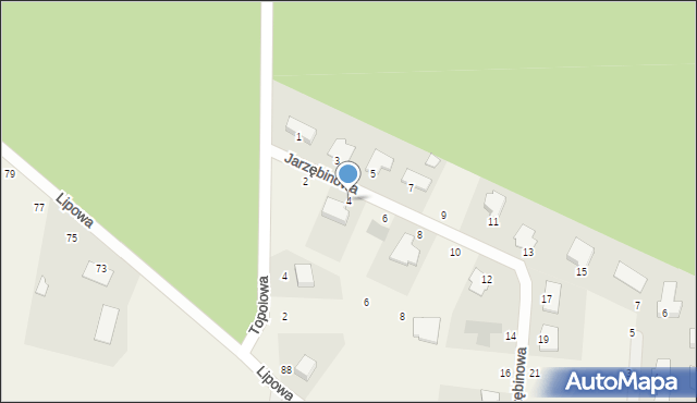 Kruszyn Krajeński, Jarzębinowa, 4, mapa Kruszyn Krajeński