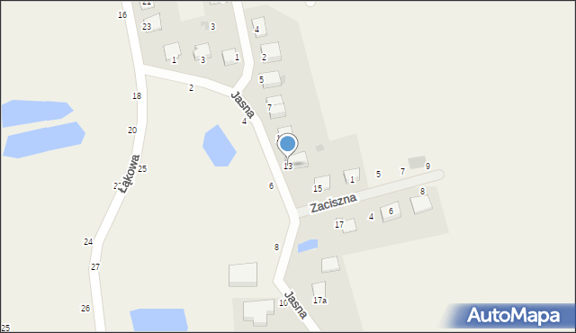 Kruszyn Krajeński, Jasna, 13, mapa Kruszyn Krajeński