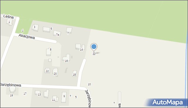 Krzeptów, Jarzębinowa, 12, mapa Krzeptów