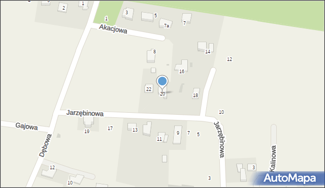 Krzeptów, Jarzębinowa, 20, mapa Krzeptów