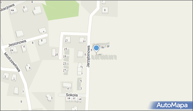 Krzyków, Jarzębinowa, 6b, mapa Krzyków