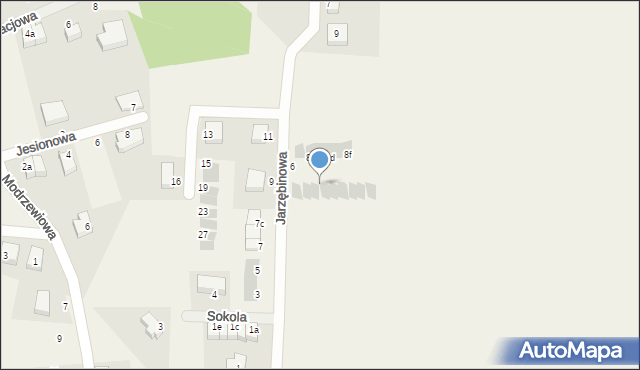 Krzyków, Jarzębinowa, 6c, mapa Krzyków