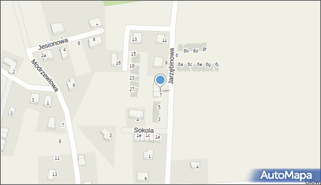 Krzyków, Jarzębinowa, 7a, mapa Krzyków