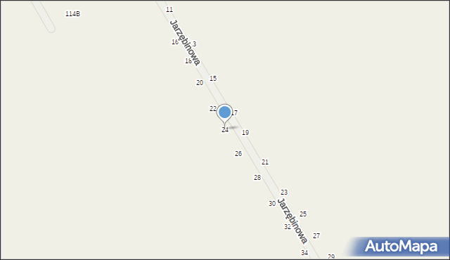 Krzyszkowo, Jarzębinowa, 24, mapa Krzyszkowo