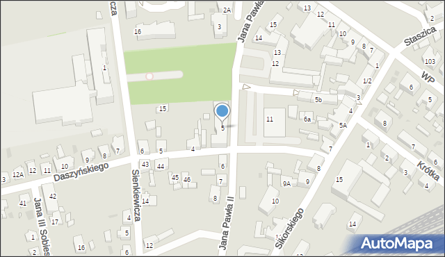 Krzyż Wielkopolski, Jana Pawła II, 5, mapa Krzyż Wielkopolski