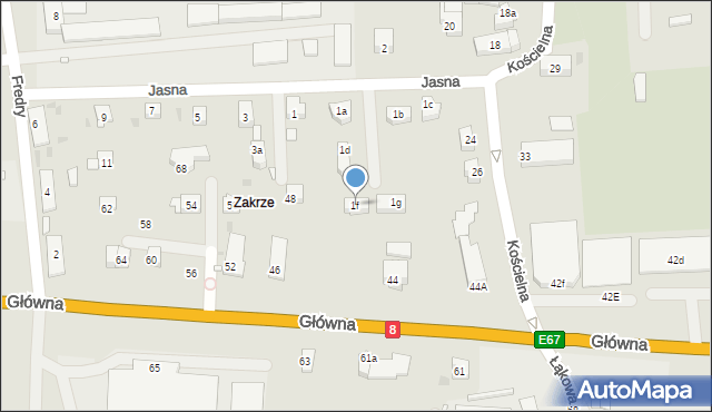 Kudowa-Zdrój, Jasna, 1f, mapa Kudowa-Zdrój