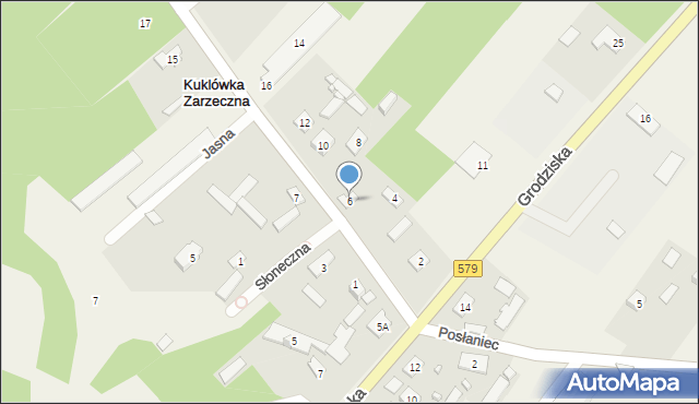 Kuklówka Zarzeczna, Jaktorowska, 6, mapa Kuklówka Zarzeczna