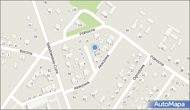 Kutno, Jaśminowa, 4, mapa Kutno