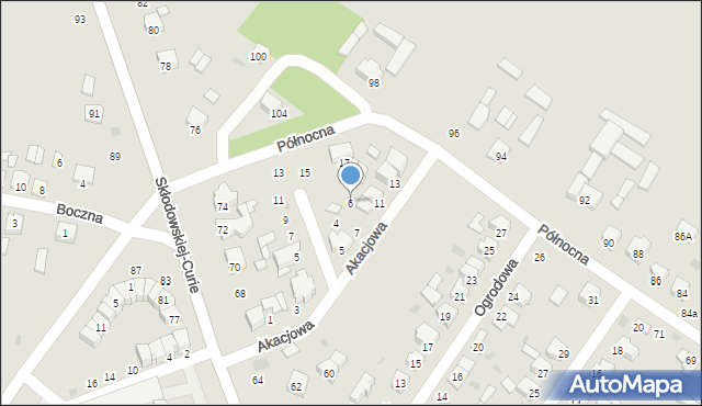 Kutno, Jaśminowa, 6, mapa Kutno