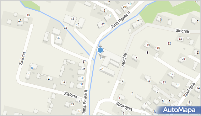 Kwaczała, Jana Pawła II, 2, mapa Kwaczała