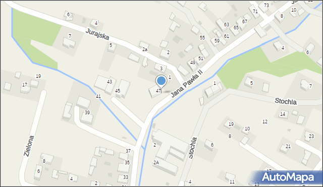 Kwaczała, Jana Pawła II, 47a, mapa Kwaczała