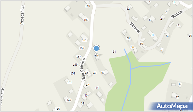 Kwaczała, Jana Pawła II, 52, mapa Kwaczała