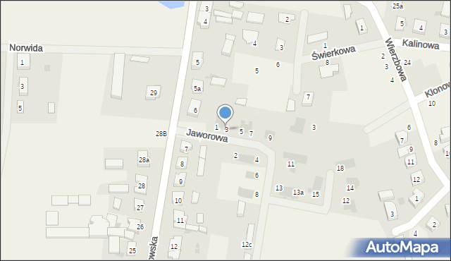 Kwilcz, Jaworowa, 3, mapa Kwilcz