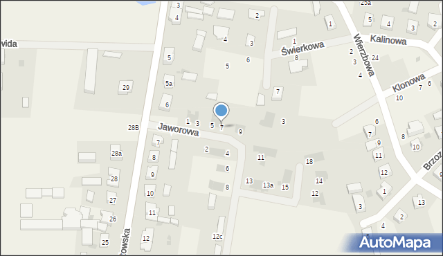 Kwilcz, Jaworowa, 7, mapa Kwilcz
