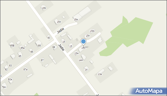 Łączna, Jaśle, 15C, mapa Łączna