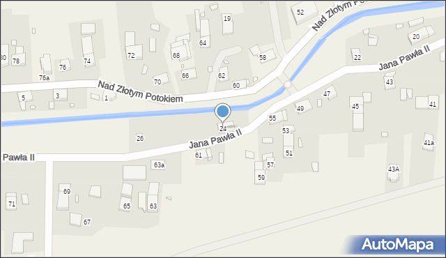 Łąka Prudnicka, Jana Pawła II, 24, mapa Łąka Prudnicka