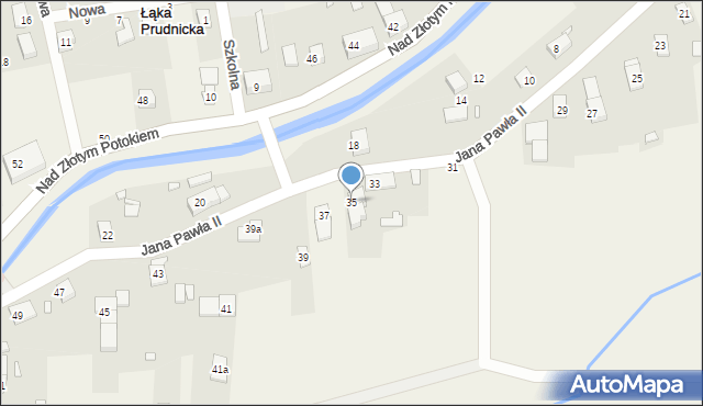 Łąka Prudnicka, Jana Pawła II, 35, mapa Łąka Prudnicka