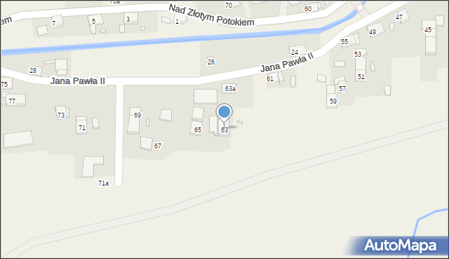 Łąka Prudnicka, Jana Pawła II, 63, mapa Łąka Prudnicka