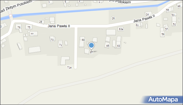 Łąka Prudnicka, Jana Pawła II, 67, mapa Łąka Prudnicka