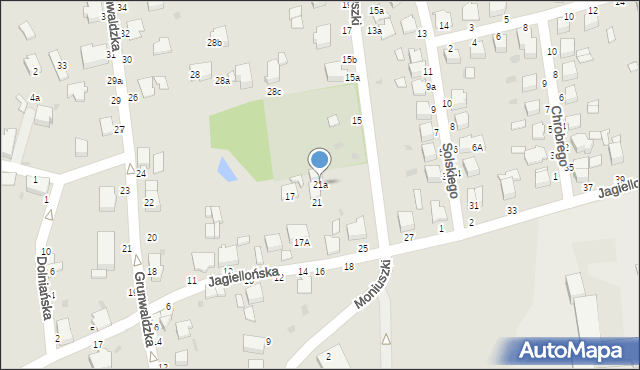 Łańcut, Jagiellońska, 21a, mapa Łańcut
