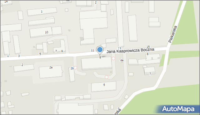 Łańcut, Jana Kasprowicza Boczna, 4, mapa Łańcut