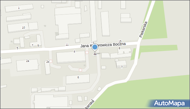Łańcut, Jana Kasprowicza Boczna, 4a, mapa Łańcut