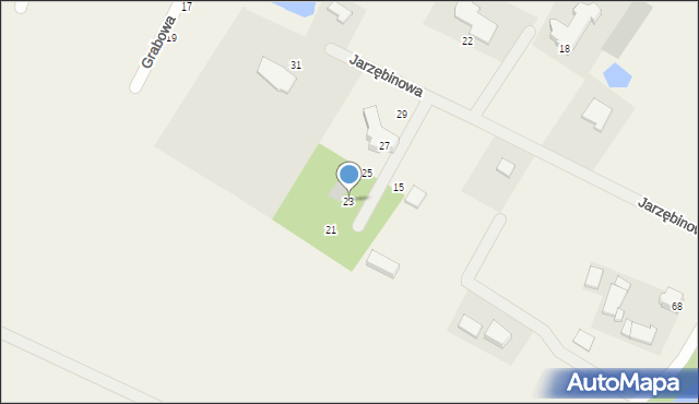 Łapino Kartuskie, Jarzębinowa, 23, mapa Łapino Kartuskie