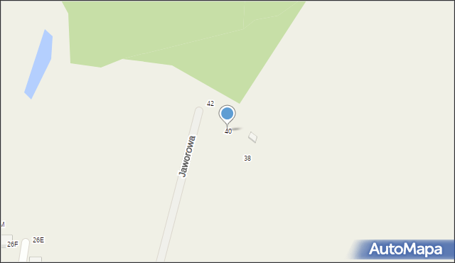 Łapino Kartuskie, Jaworowa, 40, mapa Łapino Kartuskie