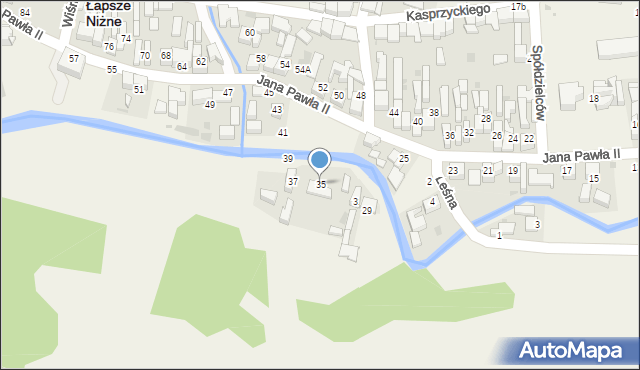 Łapsze Niżne, Jana Pawła II, 35, mapa Łapsze Niżne