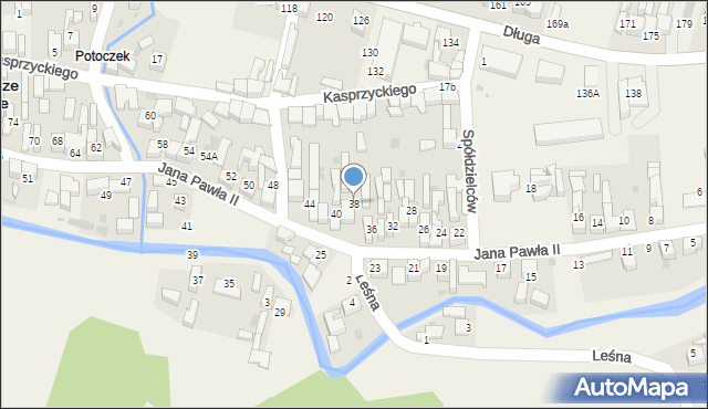 Łapsze Niżne, Jana Pawła II, 38, mapa Łapsze Niżne