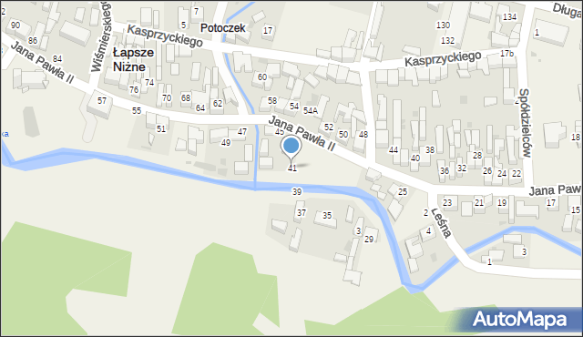 Łapsze Niżne, Jana Pawła II, 41, mapa Łapsze Niżne