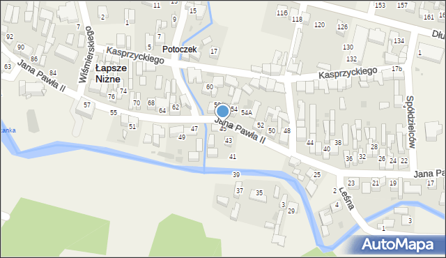 Łapsze Niżne, Jana Pawła II, 45, mapa Łapsze Niżne