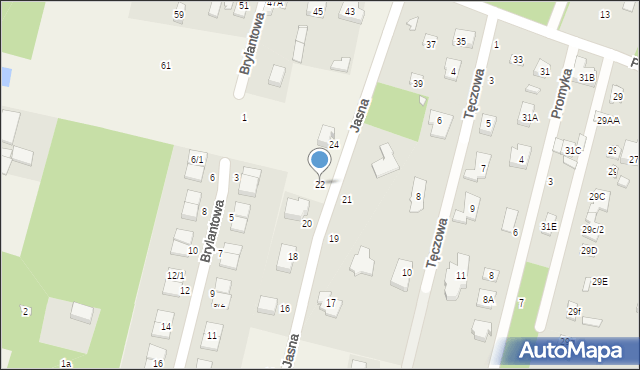 Łazy, Jasna, 22, mapa Łazy
