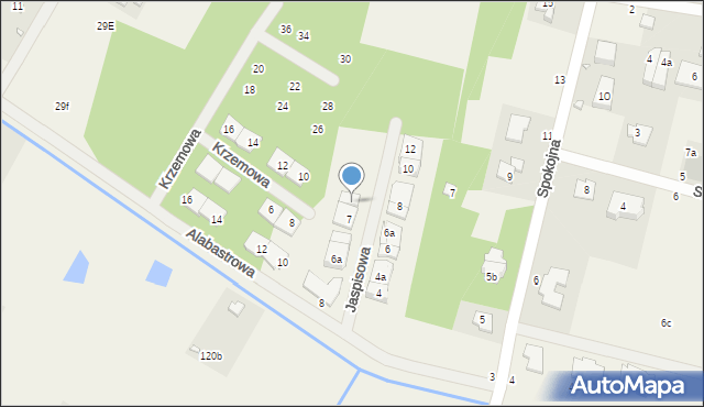 Łazy, Jaspisowa, 9, mapa Łazy