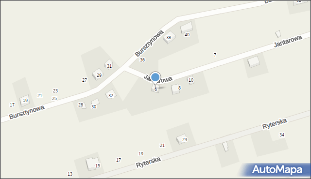 Łebcz, Jantarowa, 6, mapa Łebcz